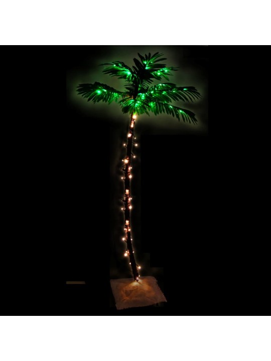 Palmė su 88 šiltomis baltomis LED lemputėmis, 150cm