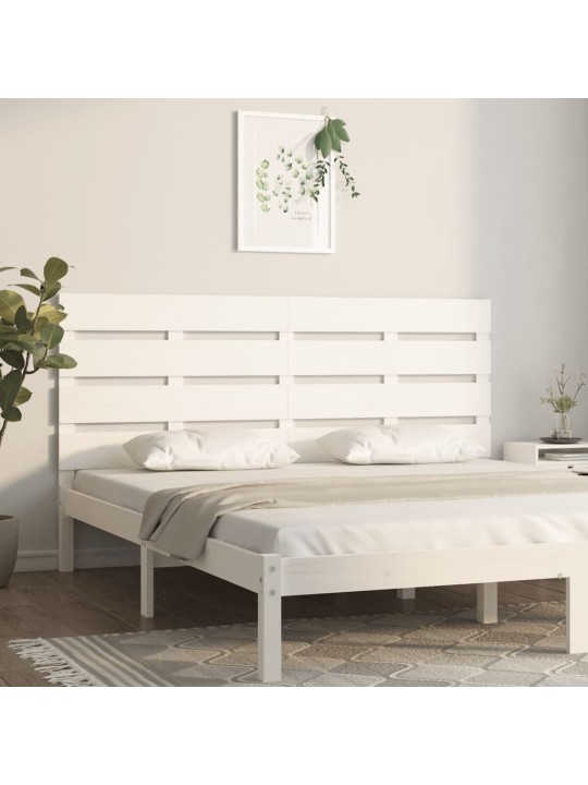 Galvūgalis, baltos spalvos, 150x3x80cm, pušies medienos masyvas