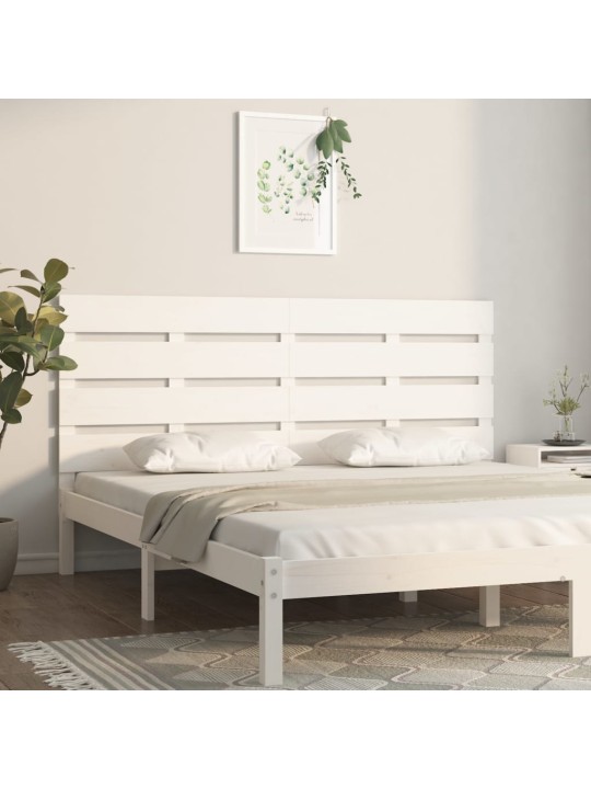 Galvūgalis, baltos spalvos, 160x3x80cm, pušies medienos masyvas