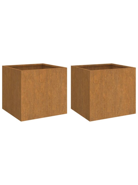Loveliai, 2vnt., 42x40x39cm, Corten plienas