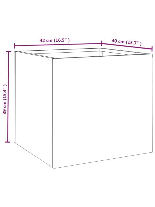 Loveliai, 2vnt., 42x40x39cm, Corten plienas