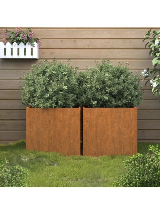Loveliai, 2vnt., 42x40x39cm, Corten plienas