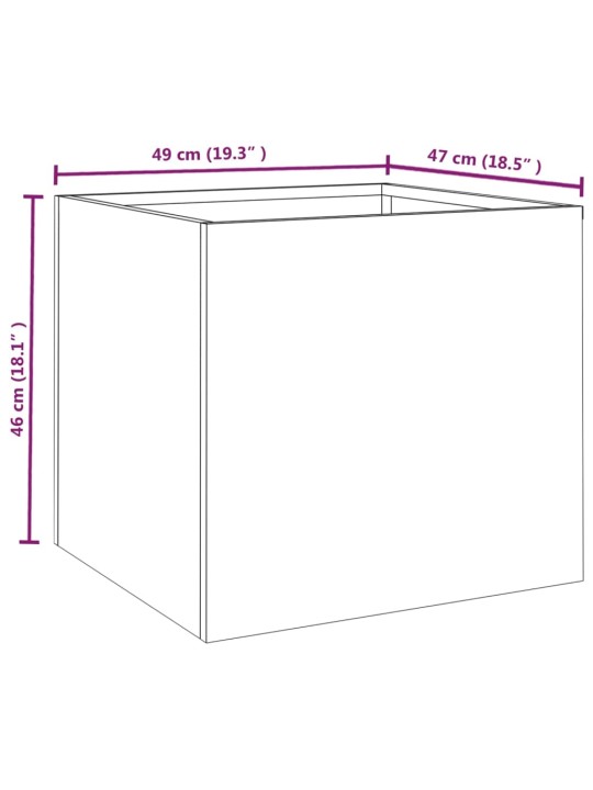 Lovelis, 49x47x46cm, Corten plienas