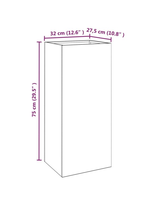 Lovelis, 32x27,5x75cm, Corten plienas