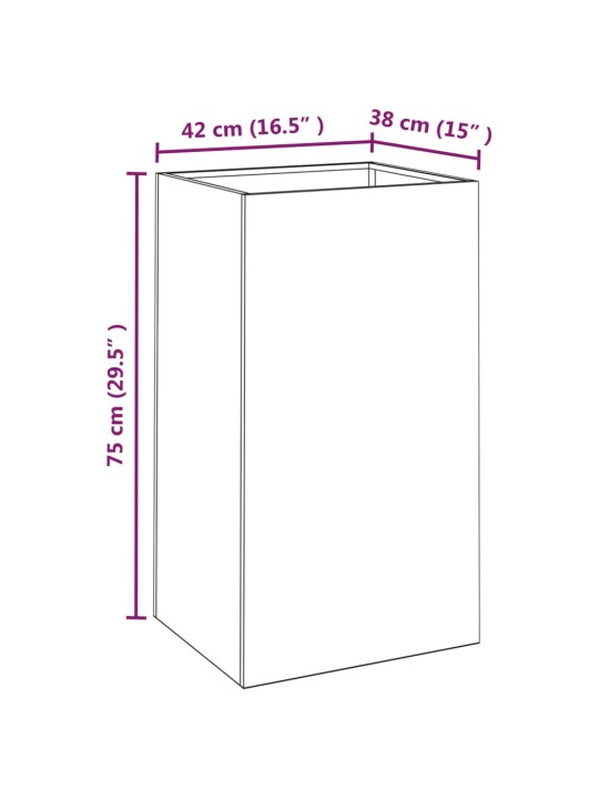 Lovelis, 42x38x75cm, Corten plienas