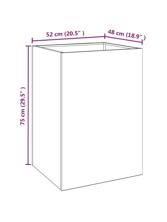 Lovelis, 52x48x75cm, Corten plienas