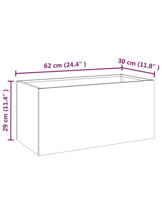 Lovelis, 62x30x29cm, Corten plienas