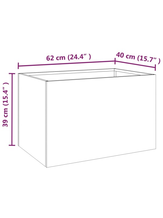 Lovelis, 62x40x39cm, Corten plienas