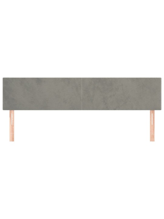 Galvūgalis, 2vnt.,šviesiai pilkos spalvos,90x5x78/88cm, aksomas