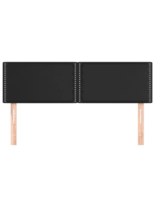 Galvūgaliai, 2vnt., juodos spalvos, 72x5x78/88cm, dirbtinė oda