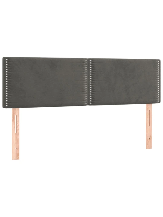 Galvūgaliai, 2vnt., tamsiai pilki, 72x5x78/88cm, aksomas