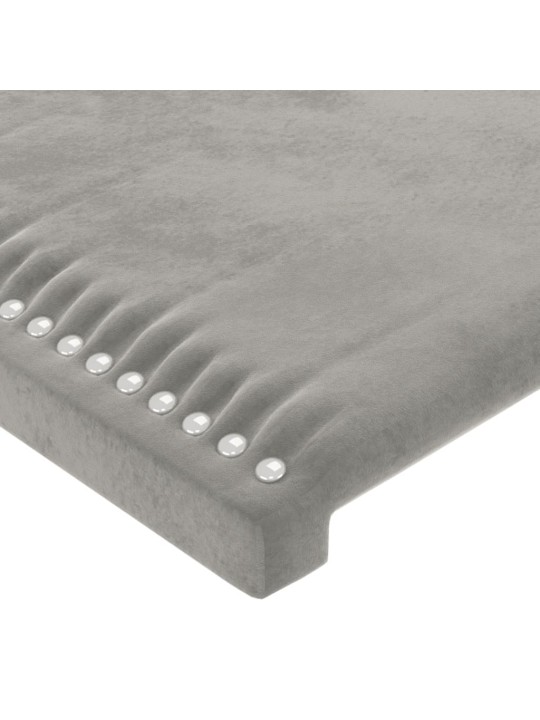 Galvūgalis, 2vnt.,šviesiai pilkos spalvos,100x5x78/88cm,aksomas