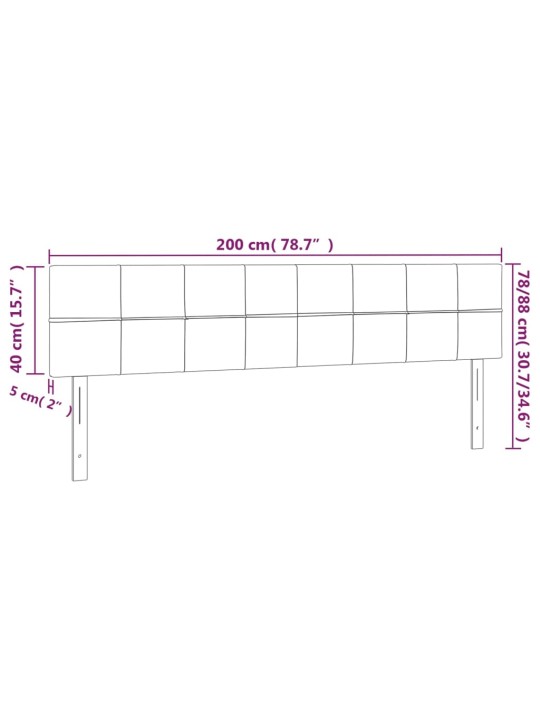 Galvūgalis, 2vnt., juodos spalvos, 100x5x78/88cm, audinys