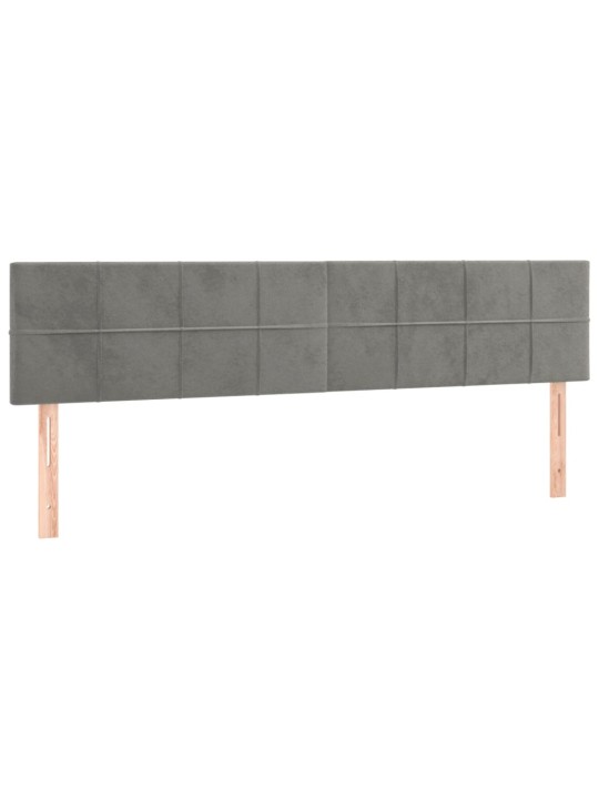 Galvūgalis, 2vnt.,šviesiai pilkos spalvos,100x5x78/88cm,aksomas