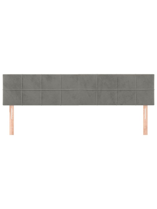 Galvūgalis, 2vnt.,šviesiai pilkos spalvos,100x5x78/88cm,aksomas