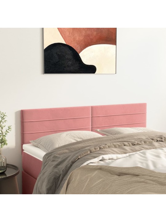 Galvūgalis, 2vnt. rožinės spalvos, 72x5x78/88cm, aksomas