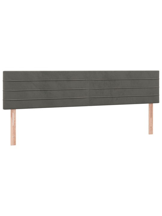 Galvūgalis, 2vnt.,tamsiai pilkos spalvos,90x5x78/88cm, aksomas