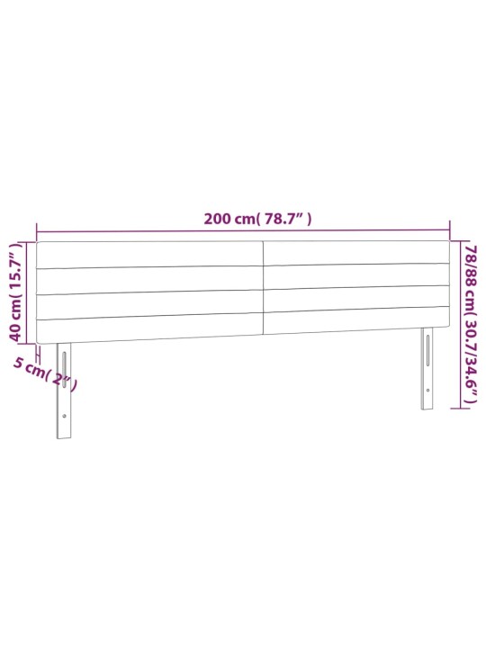 Galvūgalis, 2vnt.,tamsiai pilkos spalvos,100x5x78/88cm, audinys