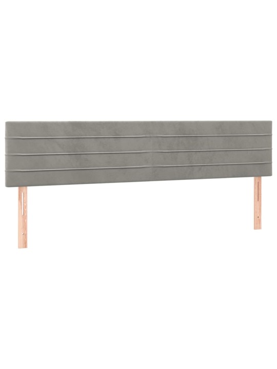 Galvūgalis, 2vnt.,šviesiai pilkos spalvos,100x5x78/88cm,aksomas
