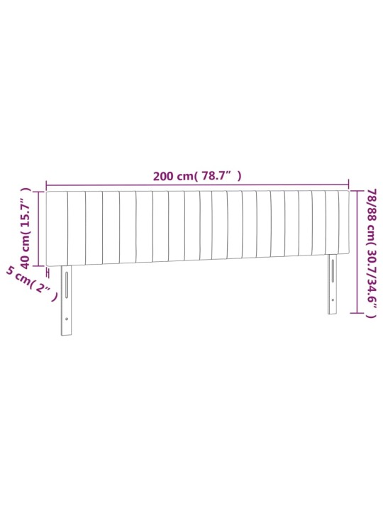 Galvūgalis, 2vnt., juodos spalvos, 100x5x78/88cm, audinys
