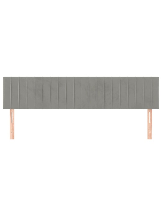 Galvūgalis, 2vnt.,šviesiai pilkos spalvos,100x5x78/88cm,aksomas