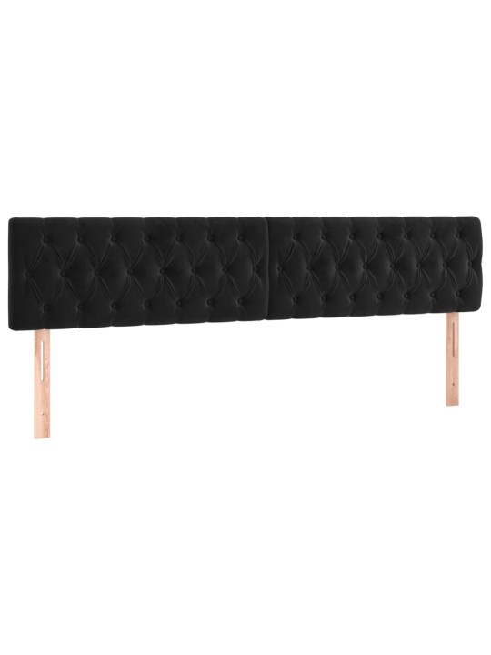 Galvūgalis, 2vnt., juodos spalvos, 100x7x78/88cm, aksomas