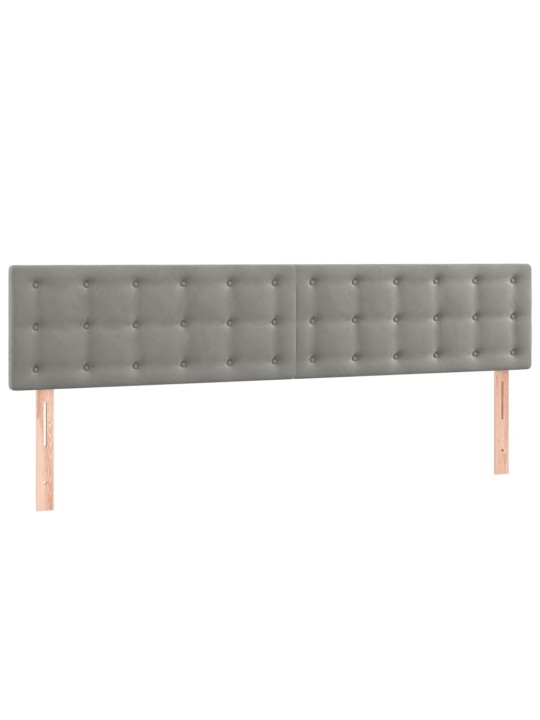 Galvūgalis, 2vnt.,šviesiai pilkos spalvos,90x5x78/88cm, aksomas