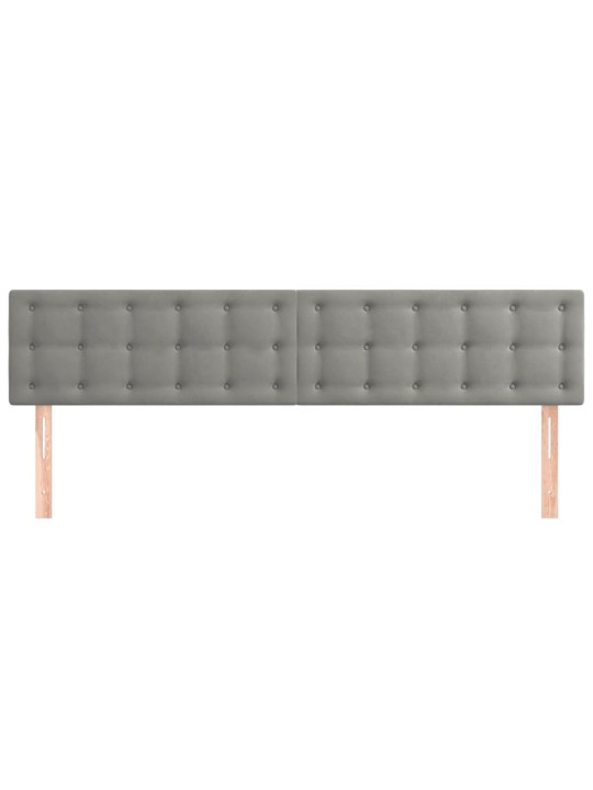 Galvūgalis, 2vnt.,šviesiai pilkos spalvos,90x5x78/88cm, aksomas