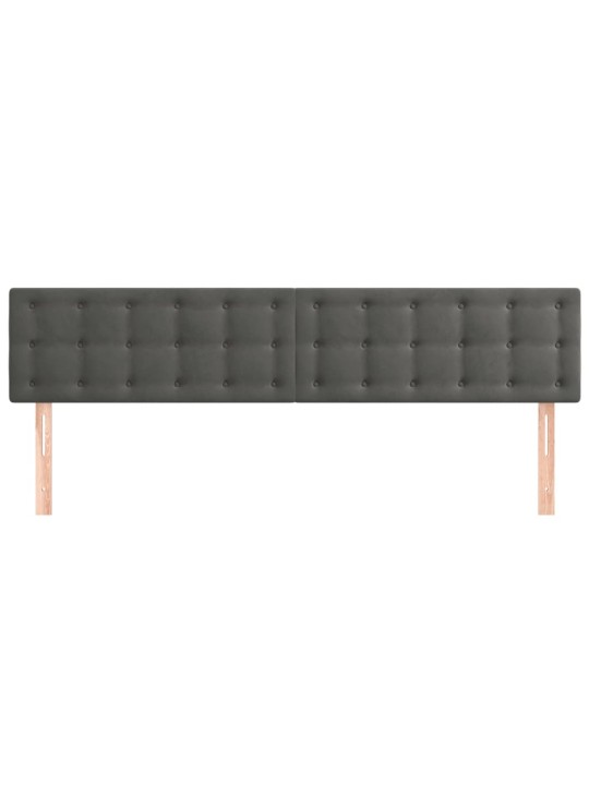 Galvūgalis, 2vnt.,tamsiai pilkos spalvos,90x5x78/88cm, aksomas