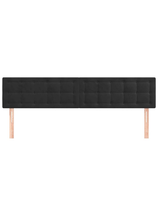 Galvūgalis, 2vnt. juodos spalvos, 90x5x78/88cm, aksomas