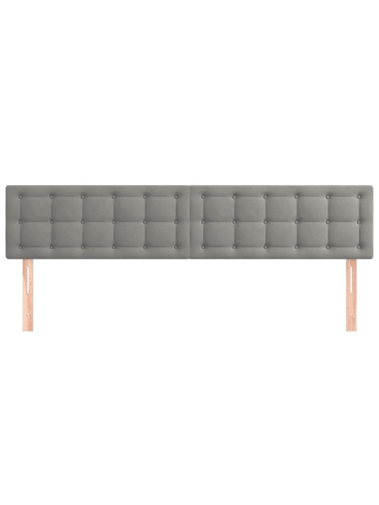 Galvūgalis, 2vnt.,šviesiai pilkos spalvos,100x5x78/88cm,aksomas