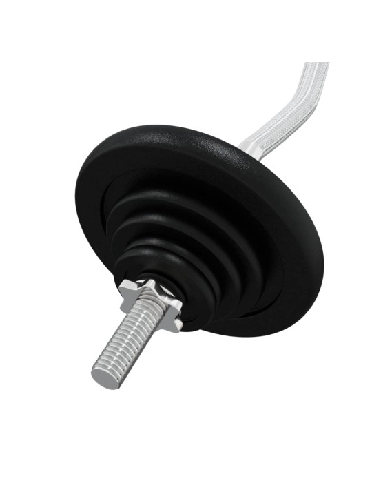 Štangos su svoriais rinkinys, 30kg, ketus ir chromuotas plienas