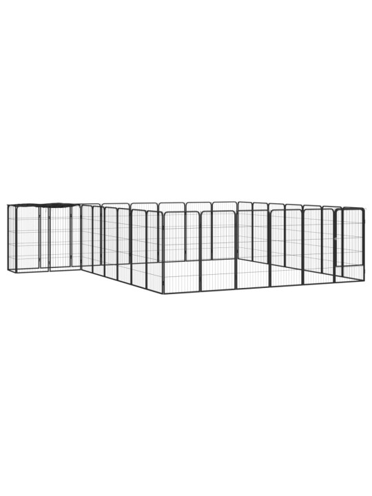 Šunų aptvaras, 30 segmentų, juodas, 50x100cm, plienas