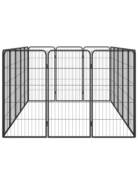 Šunų aptvaras, 16 segmentų, juodas, 50x100cm, plienas