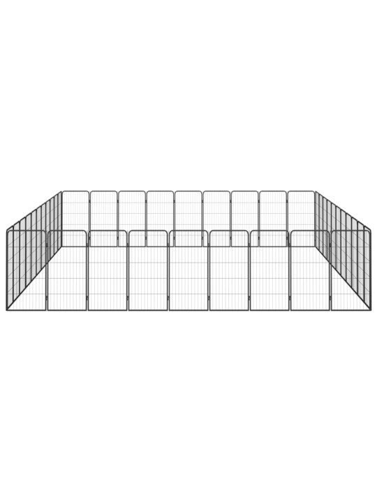 Šunų aptvaras, 40 segmentų, juodas, 50x100cm, plienas