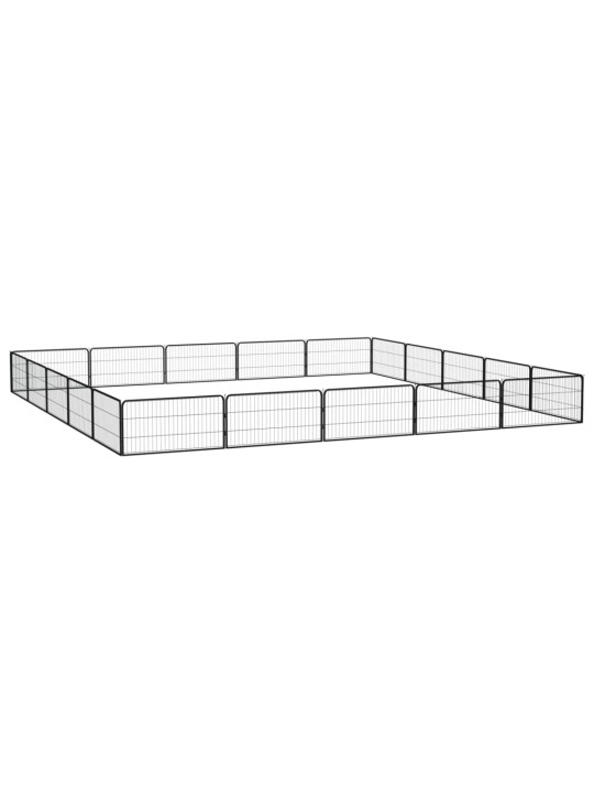Šunų aptvaras, 20 segmentų, juodas, 100x50cm, plienas