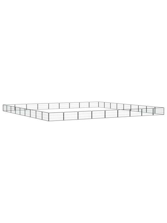Šunų aptvaras, 36 segmentai, juodas, 100x50cm, plienas