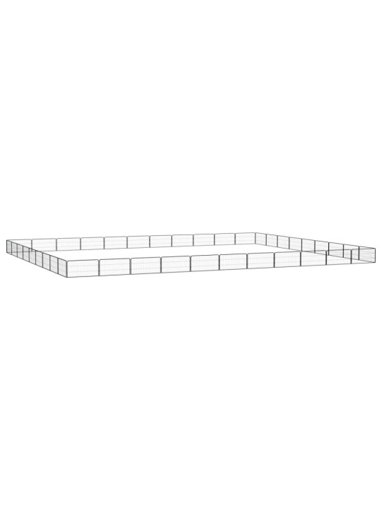 Šunų aptvaras, 40 segmentų, juodas, 100x50cm, plienas