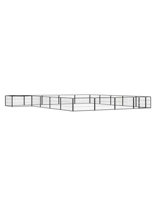 Šunų aptvaras, 20 segmentų, juodas, 100x50cm, plienas