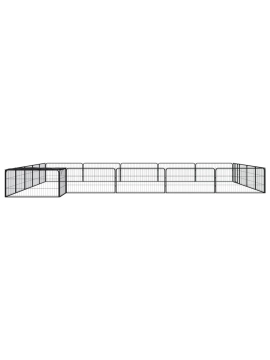 Šunų aptvaras, 20 segmentų, juodas, 100x50cm, plienas