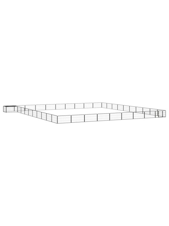 Šunų aptvaras, 40 segmentų, juodas, 100x50cm, plienas