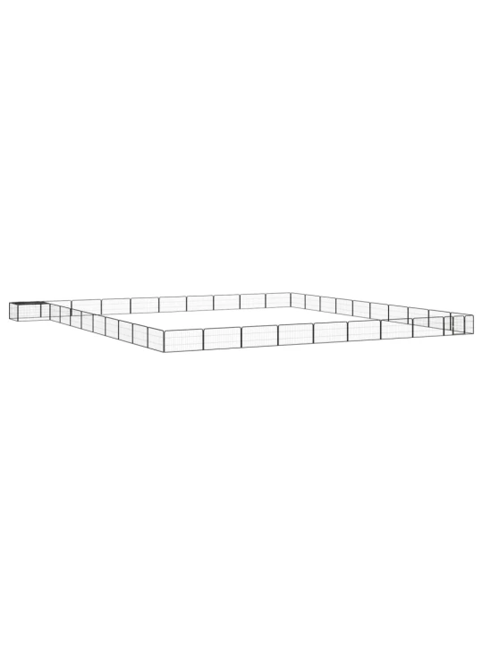 Šunų aptvaras, 40 segmentų, juodas, 100x50cm, plienas
