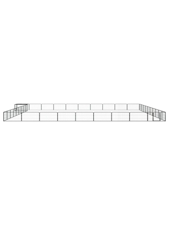 Šunų aptvaras, 40 segmentų, juodas, 100x50cm, plienas