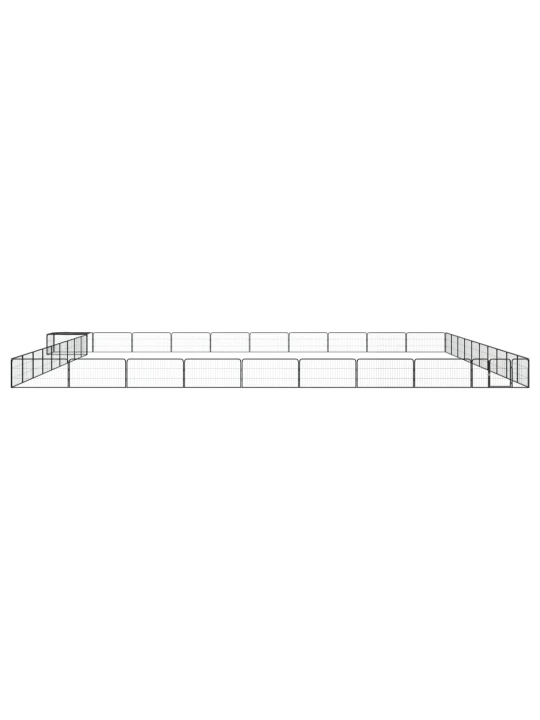 Šunų aptvaras, 40 segmentų, juodas, 100x50cm, plienas