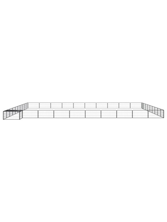 Šunų aptvaras, 40 segmentų, juodas, 100x50cm, plienas