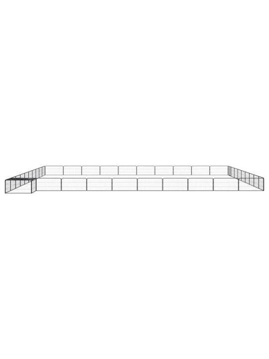 Šunų aptvaras, 40 segmentų, juodas, 100x50cm, plienas