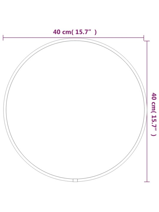 Sieninis veidrodis, auksinis, 40cm skersmens, apskritas