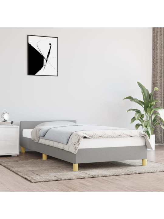 Lovos rėmas, šviesiai pilkos spalvos, 100x200 cm, audinys