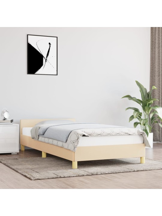 Lovos rėmas, kreminės spalvos, 100x200 cm, audinys