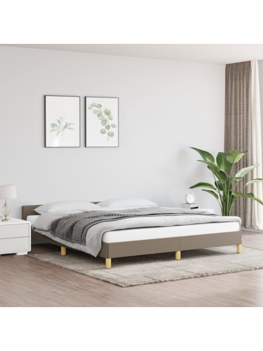 Lovos rėmassu galvūgaliu, taupe spalvos, 160x200cm, audinys
